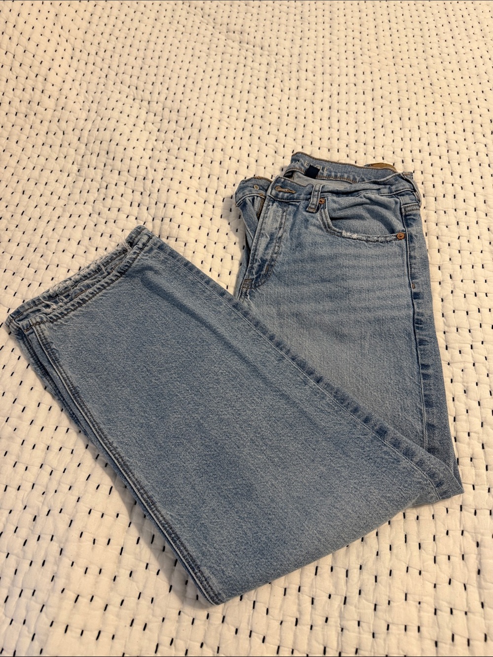 American Eagle Outfitters Light Blue Straight Leg Jeans